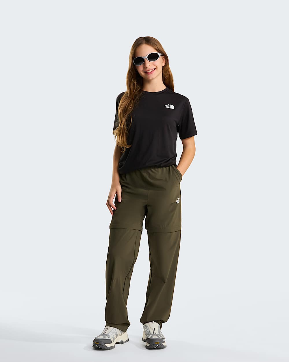 Leichte ZipoffWanderhosen fr Jugendliche TNF alt14