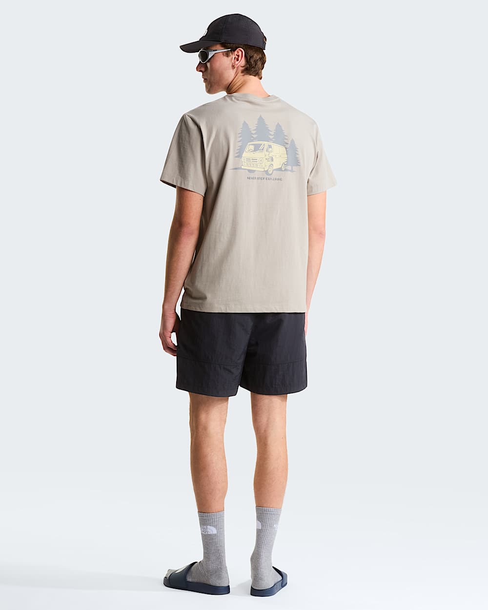 Van Life relaxt geschnittenes TShirt mit Grafik fr Herren TNF alt6
