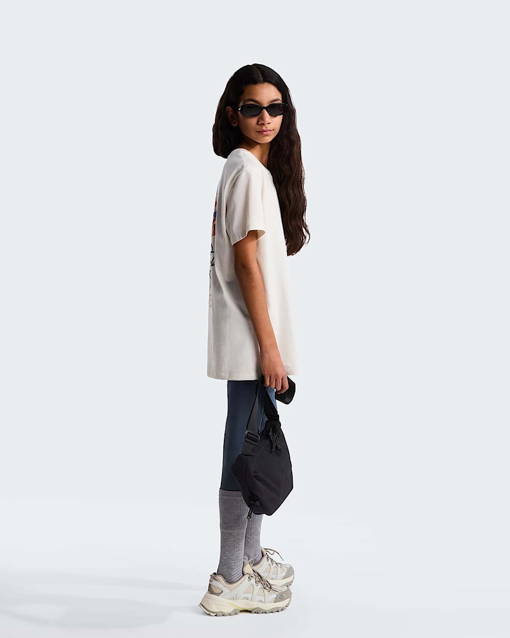 Teens Flower Scribble Relaxed TShirt TNF alt17