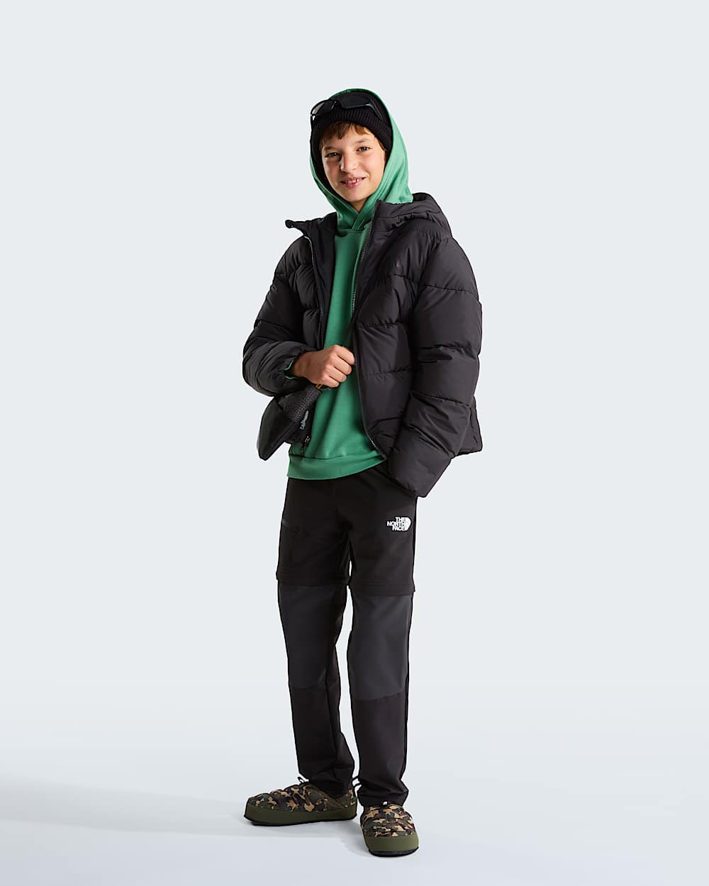 Chaqueta con capucha Frost Fall para jvenes TNF alt1