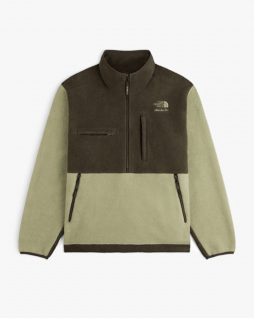 TNF X Aim Leon Dore Fleece 95 Denali jakke med halv lynls TNF hero