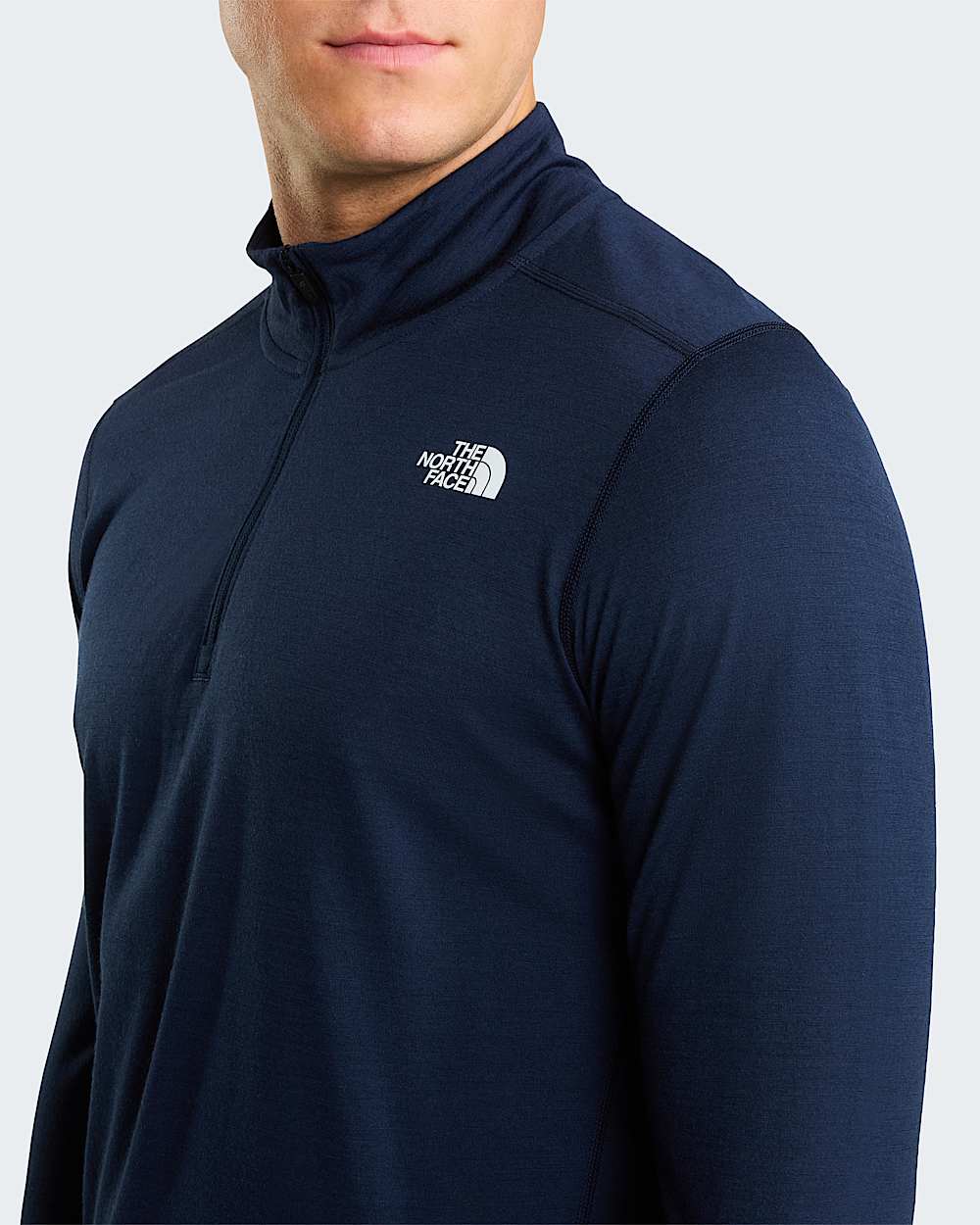 Camisola de manga comprida com fecho de correr de 14 TNF x Smartwool Merino para homem TNF alt4