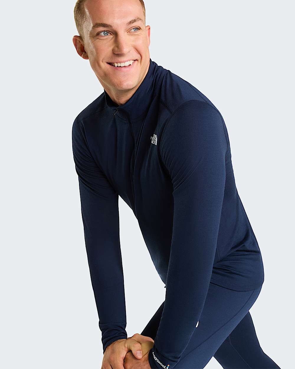 Camisola de manga comprida com fecho de correr de 14 TNF x Smartwool Merino para homem TNF alt6