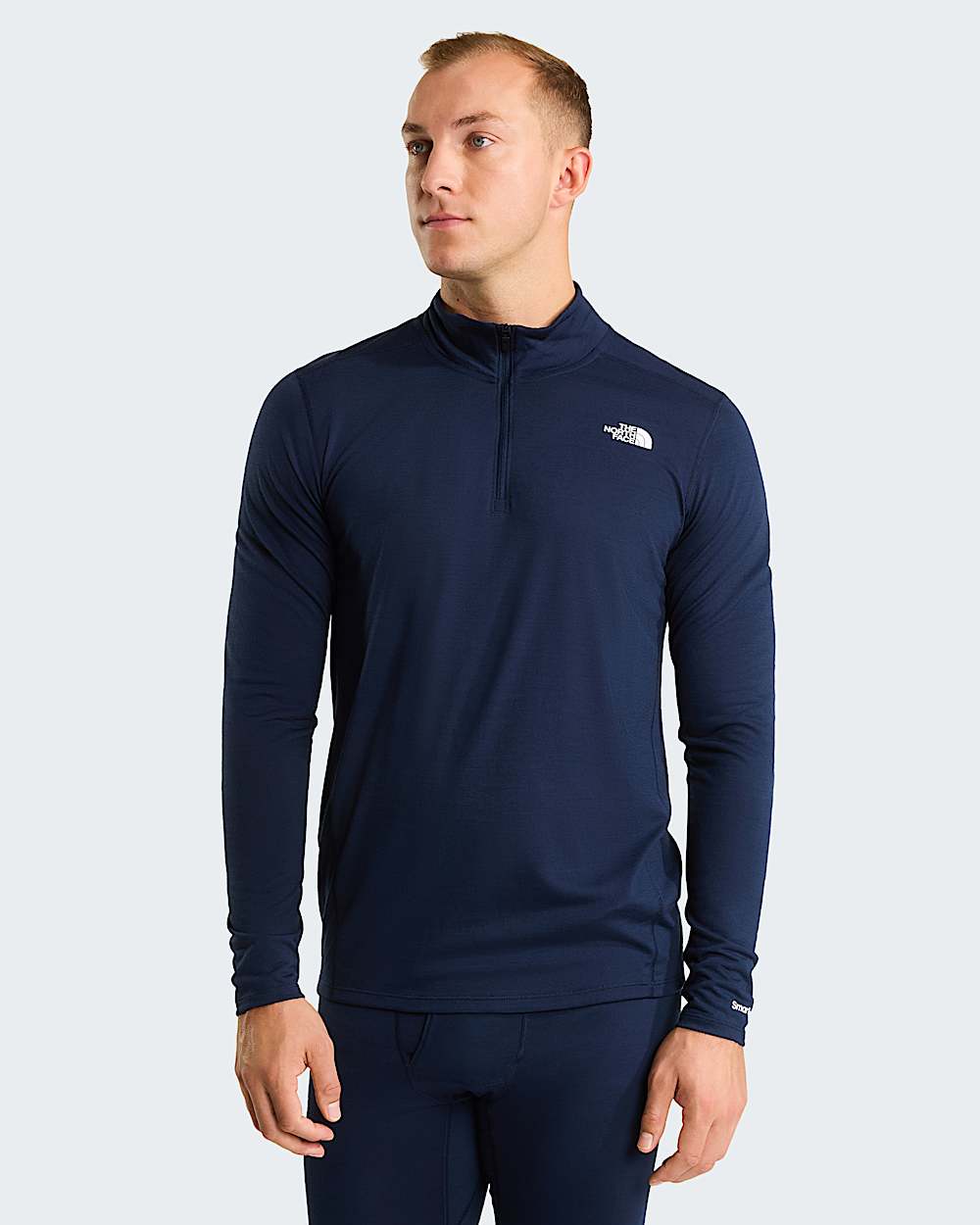 Camisola de manga comprida com fecho de correr de 14 TNF x Smartwool Merino para homem TNF hero