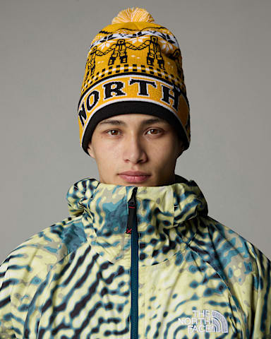 Beanie Ski Tuke TNF Summit Gold Him Suit Jacquard ALT1