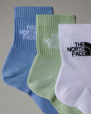 Chaussettes courtes avec amorti Multi Sport TNF TNF WhiteMisty SageSteel Blue alt2