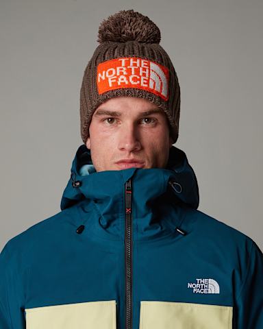 Heritage Ski Tuke Beanie TNF Smokey BrownTNF OrangeWhite Dune ALT1