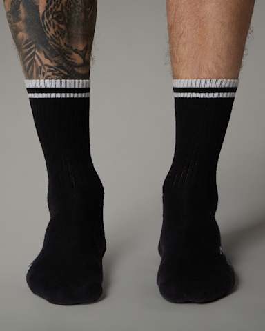 NSE Everyday Crew Socks TNF TNF BlackTNF White ALT1