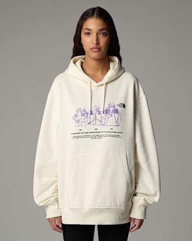 Mountain Jacket Anniversary Relaxed Hoodie TNF White Dune ALT2