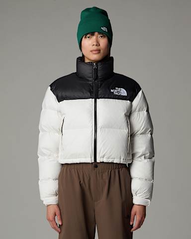 Chaqueta corta Nuptse para mujer TNF White DuneTNF Black ALT2