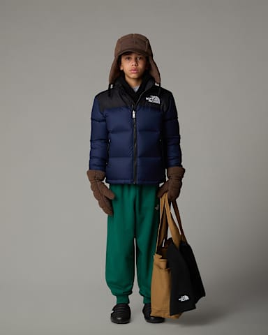 Teens 1996 Retro Nuptse Jacket TNF Summit NavyTNF Black ALT3