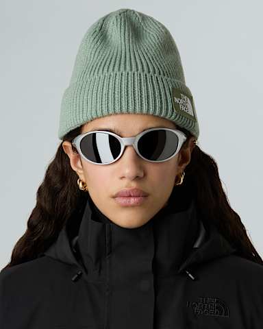 TNF Logo Box Beanie mit Umschlag TNF Slate MossBark Mist ALT1