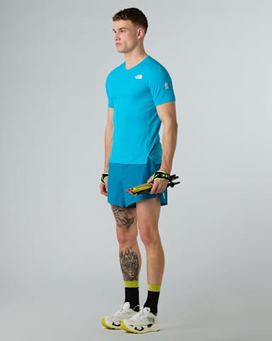 Tshirt de course Summit High Trail Run pour homme TNF Meridian Blue ALT1