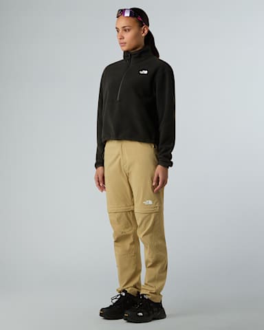 Womens Glacier 12 Zip Short Fleece TNF TNF Black ALT1