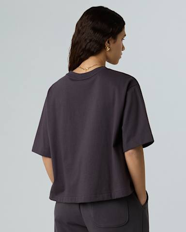 Camiseta de corte cuadrado Red Box para mujer TNF Obsidian ALT2