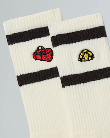 Everyday Crew TNF Icons Socks 2 Pack TNF White Dune ALT1