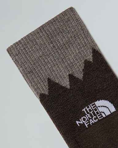 Mountain Hiking Crew Socks TNF Smokey BrownMushroom Grey ALT3