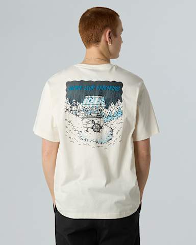 Uniseks Powder Days Relaxed GraphicTshirt TNF White Dune ALT2