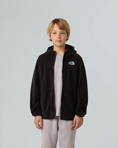 Teens Glacier Hooded Fleece Jacket TNF TNF Black ALT3