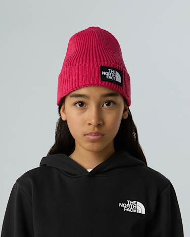 Kids TNF Logo Box Cuffed Beanie TNF Lali Guran ALT1