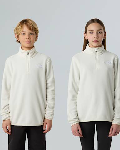 Polaire col zipp 100 Glacier pour enfant TNF White Dune HERO