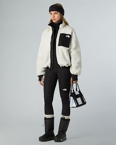 Womens Yumiori Reversible Fleece Jacket TNF TNF BlackTNF White Dune ALT2