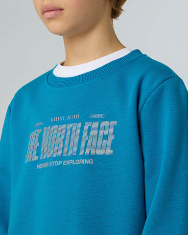 Boys Reflective Logo Relaxed Sweatshirt TNF Dusk Blue ALT3