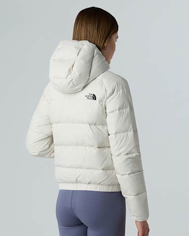Hyalitedonsjas met capuchon voor dames TNF White Dune ALT2