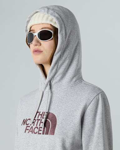 Womens Drew Peak Hoodie TNF TNF Light Grey HeatherTawny Quartz ALT3
