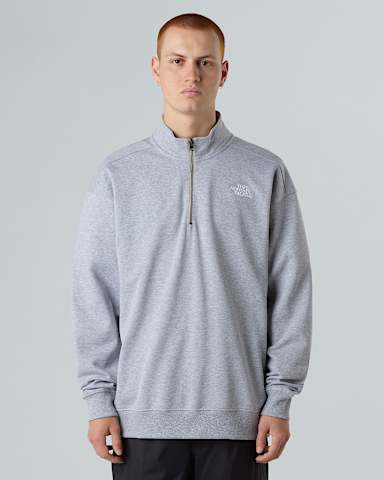 Unisex Oversized 14 Zip Sweatshirt TNF TNF Light Grey Heather ALT2