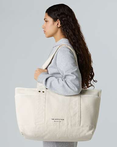 Borsa tote Circular in cotone TNF Raw Undyed ALT1