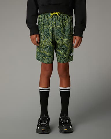 Pantaloncini Never Stop da ragazzo TNF Duck Green TNF Topo Print ALT4