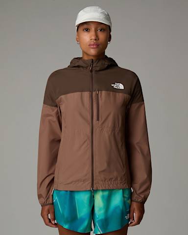 Womens Higher Run Wind Jacket TNF LatteSmokey Brown ALT4