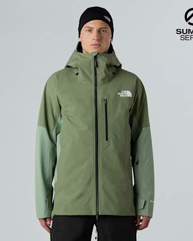 Mens Summit Eastwall GORETEX Jacket TNF Bark MistSlate Moss HERO