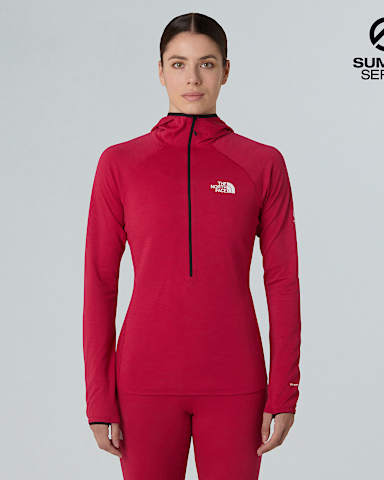 Capa base con capucha Summit DotKnit AMK para mujer TNF Lali Guran HERO