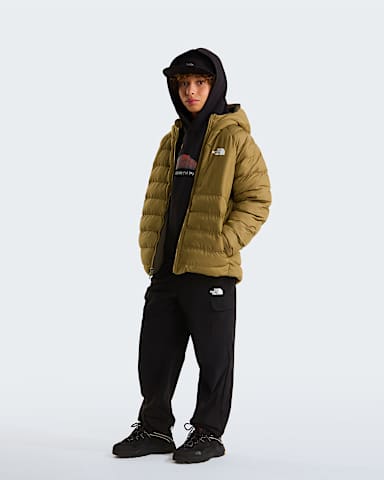Boys Reversible Perrito Jacket TNF CedarNew Taupe Green ALT1