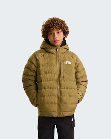 Boys Reversible Perrito Jacket TNF CedarNew Taupe Green HERO