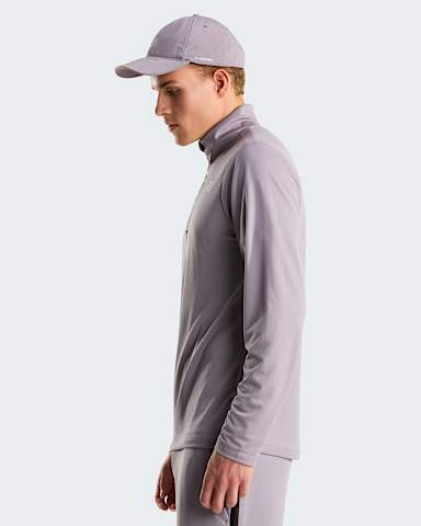 Mens 247 14 Zip LongSleeve TShirt TNF Transcendent Grey ALT2