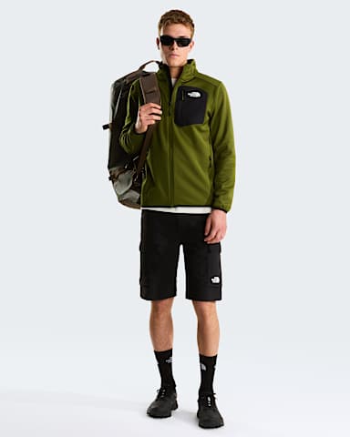 Pile Crest con cerniera integrale da uomo TNF Woodland GreenTNF Black ALT1