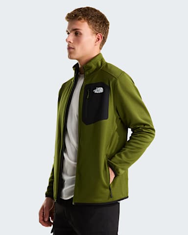 Crestfleece met volledige rits voor heren TNF Woodland GreenTNF Black alt4