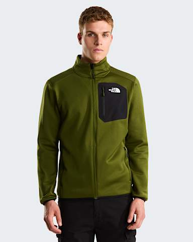 Pile Crest con cerniera integrale da uomo TNF Woodland GreenTNF Black HERO
