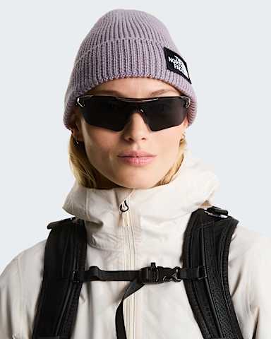 TNF Logo Box Beanie mit Umschlag TNF Transcendent Grey ALT1