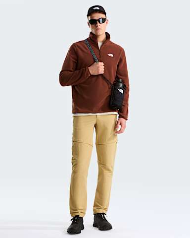 Mens Glacier 14 Zip Fleece TNF Ember Soil ALT1