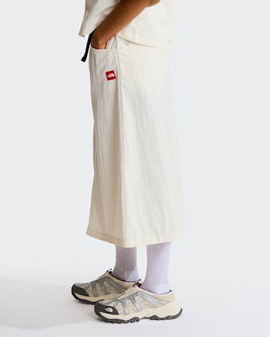 Womens Red Box Nylon Belted Skirt TNF White Dune ALT2