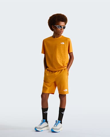 Teens 247 Pentadome Embossed TShirt TNF Dust Orange ALT1