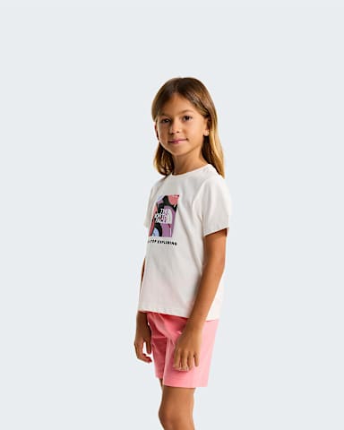 NSE Box Play Regular Shorts Set fr Kinder TNF White DuneCoral Crush ALT2