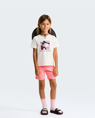 NSE Box Play Regular Shorts Set fr Kinder TNF White DuneCoral Crush HERO