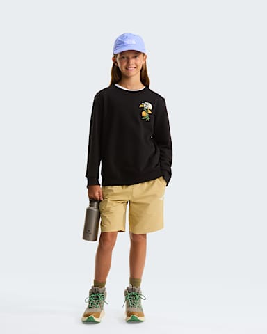 Girls Flora Relaxed Sweatshirt TNF TNF Black ALT1