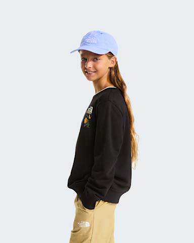 Girls Flora Relaxed Sweatshirt TNF TNF Black ALT2