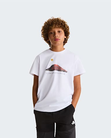 Boys Mountain Night Relaxed TShirt TNF TNF White HERO